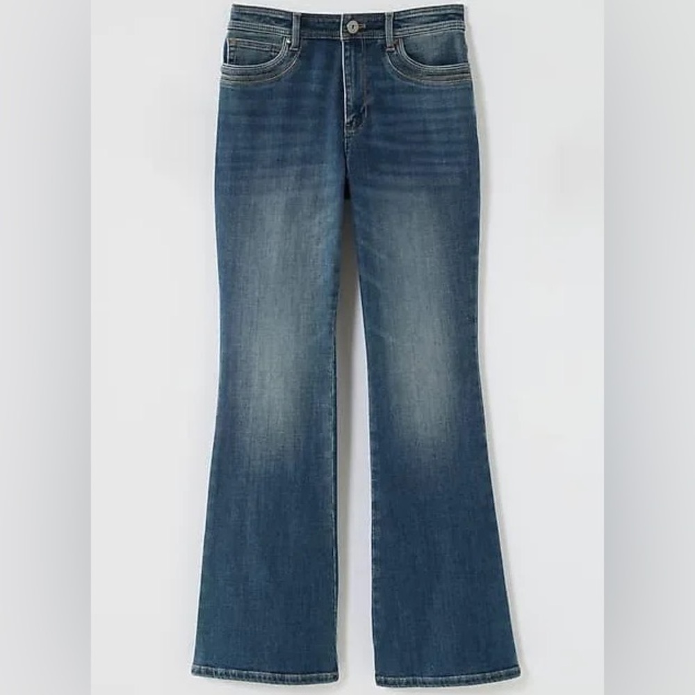 LIKE NEW CONDITION ‼️ J. Jill High-Rise Curved-Pocket Flare Jeans